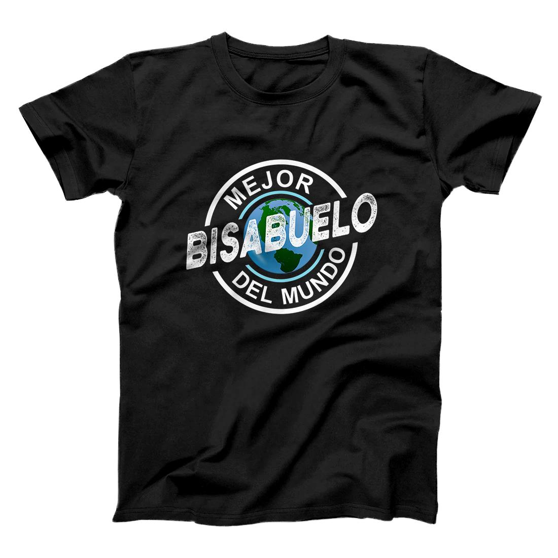 Personalized Mens Mejor Bisabuelo Del Mundo Great Grandpa Spanish Gift T-Shirt