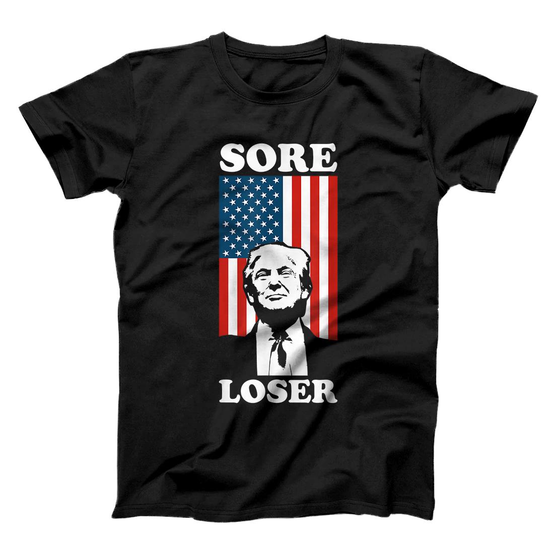 Personalized Sore Loser Donald Trump President Flag Funny Biden T-Shirt