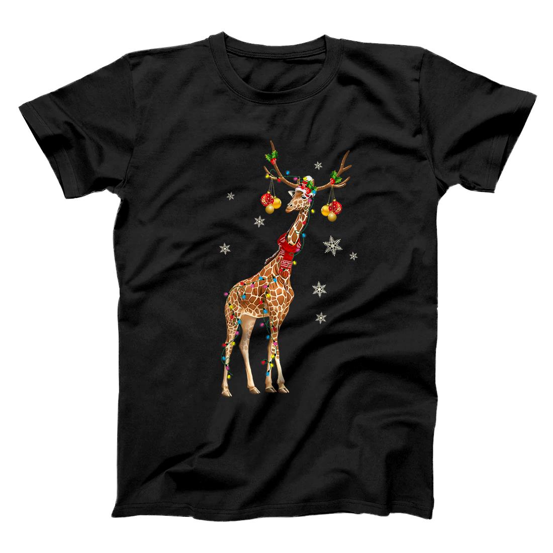 Personalized Funny Giraffe Merry Christmas Gifts Cute Ornaments Pajamas T-Shirt