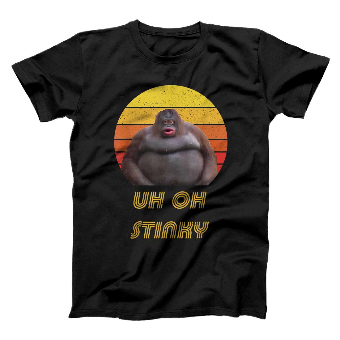 Personalized Uh Oh Stinky Poop Vintage Retro Dank Memes Le Monke T-Shirt