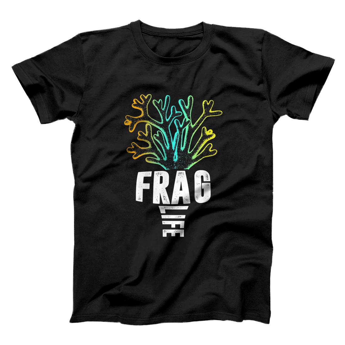 Personalized Frag Life Coral Reef Saltwater Funny Aquarium Aquarist Gift T-Shirt