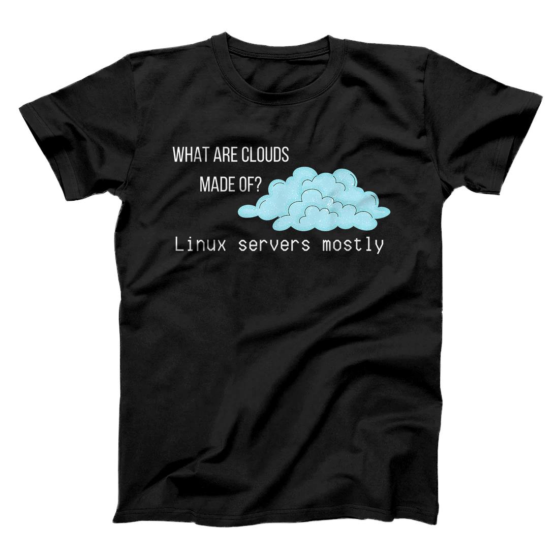 Personalized What are Clouds Made of Linux Servers Funny Computer T-Shirt