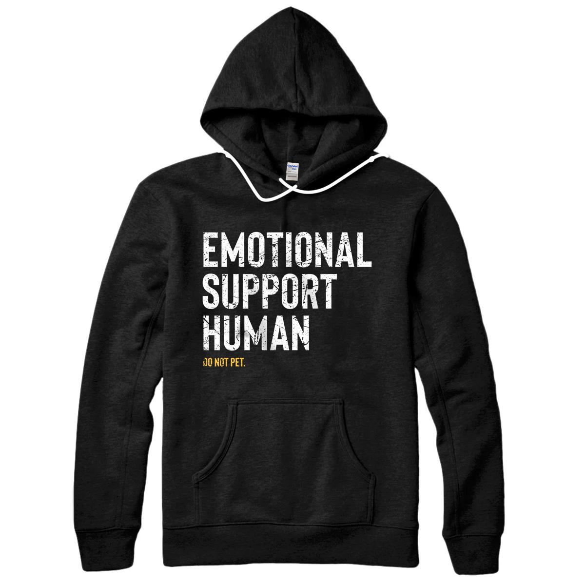 Personalized Emotional Support Human Hoodie Women Men Funny Pet Owner Pullover Hoodie