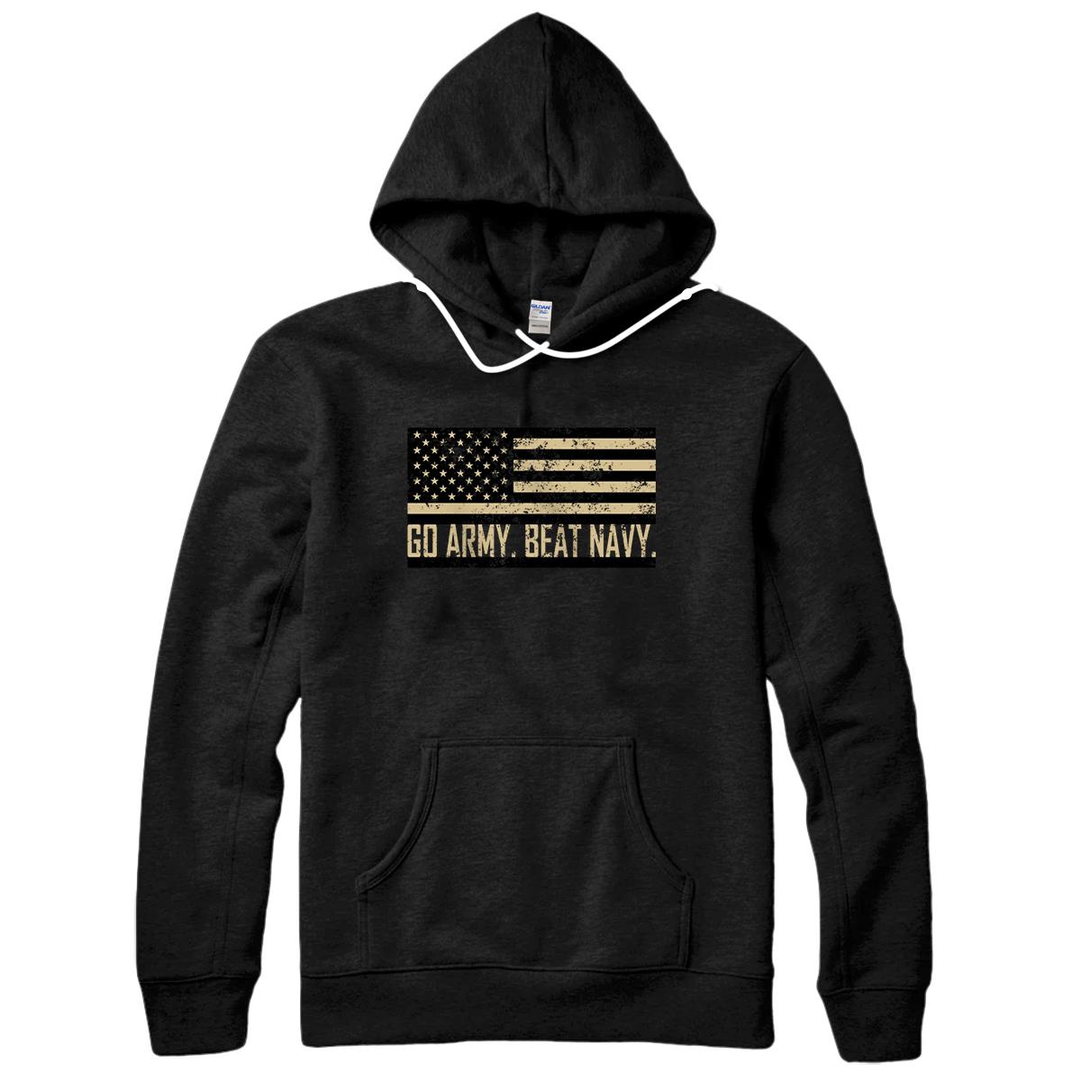 Personalized Go Army Beat Navy Flag America's Game Sports Football Fan Pullover Hoodie