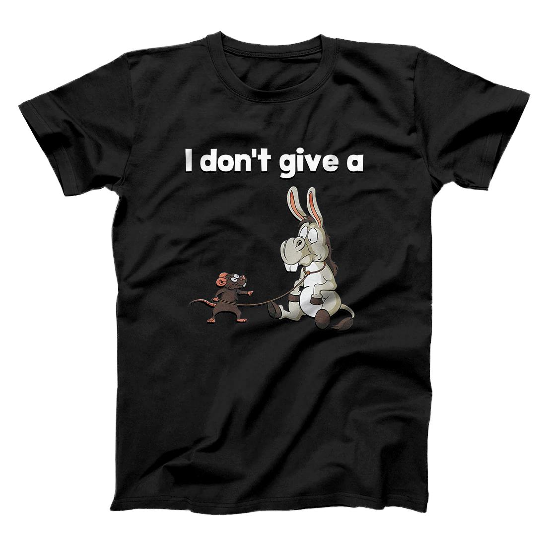 Personalized I Don't Give A Rat's Ass Funny Pun Joke Adult Gag Gift T-Shirt