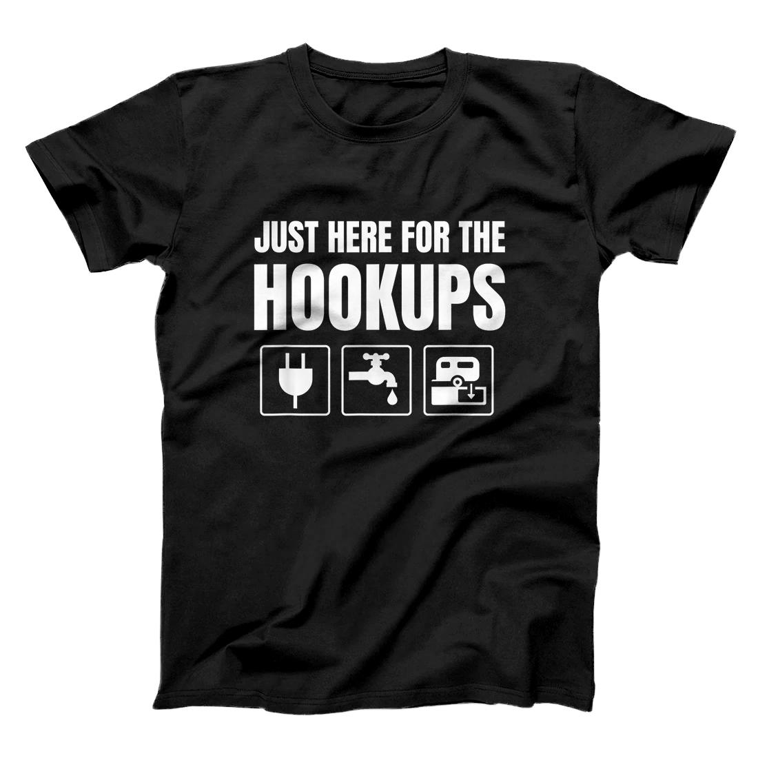 Personalized Just Here for The Hookups - Funny RV T-Shirt