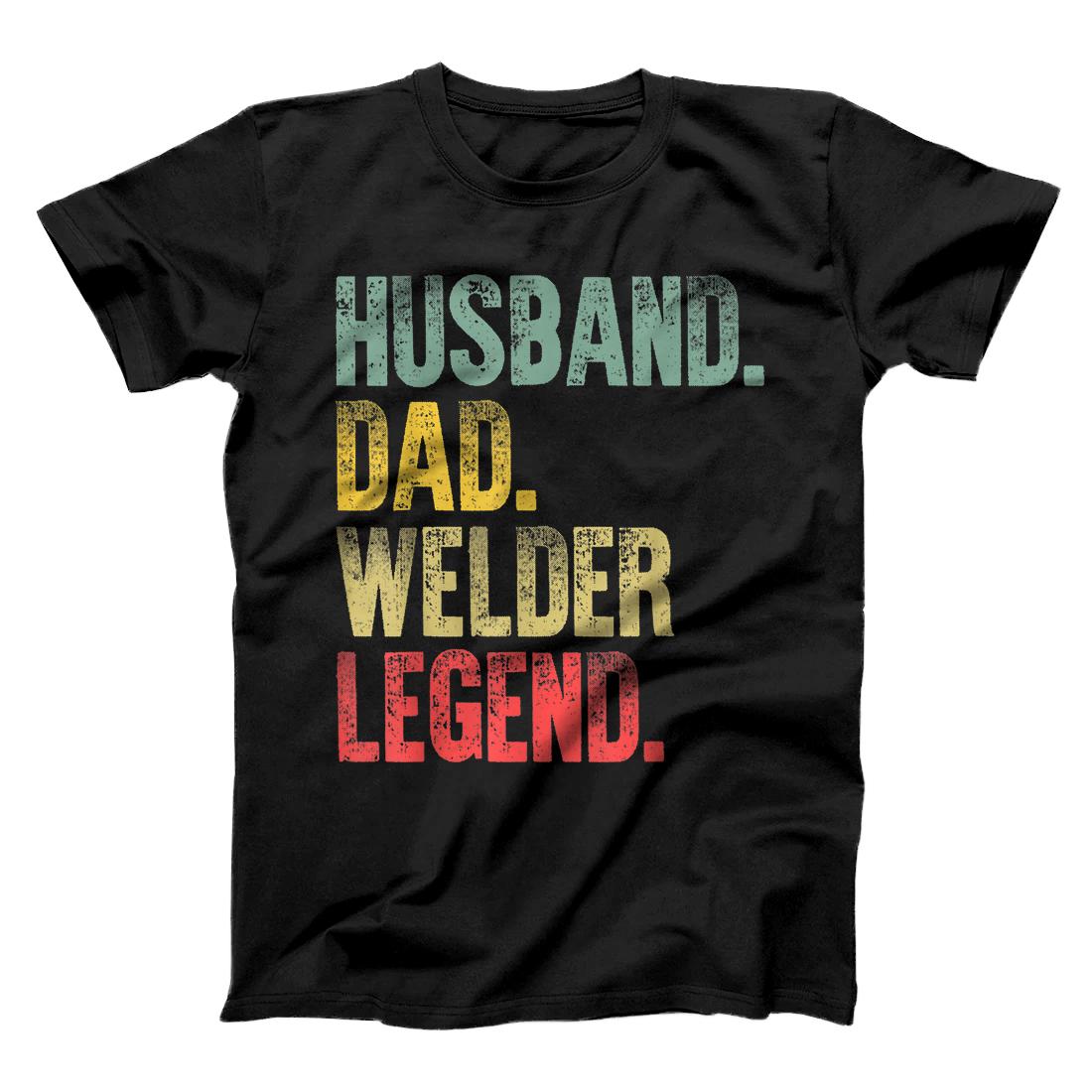 Personalized Mens Funny Vintage Shirt Husband Dad Welder Legend Retro Gift T-Shirt