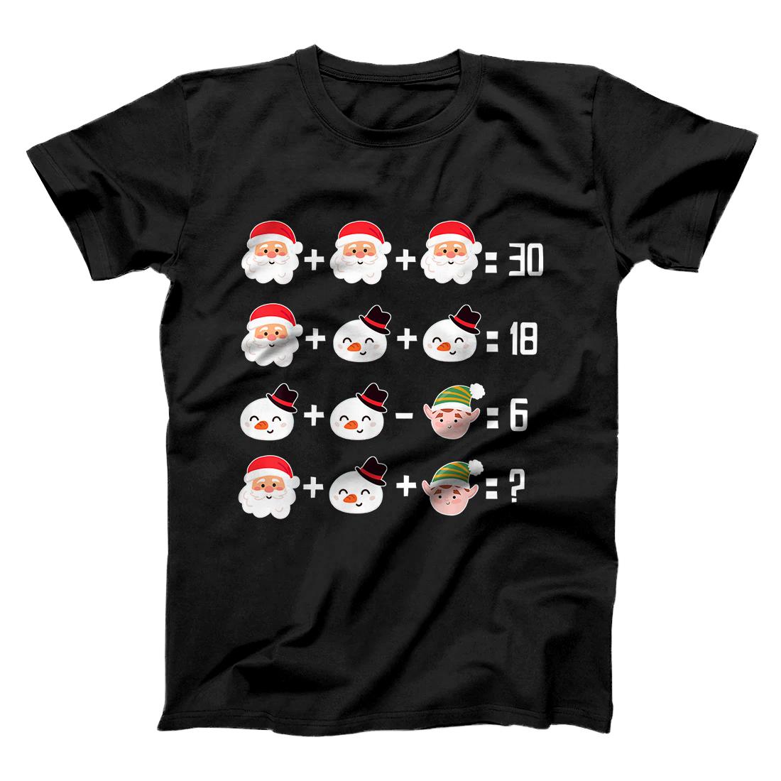 Personalized Christmas Math Quiz Math Teacher Christmas T-Shirt