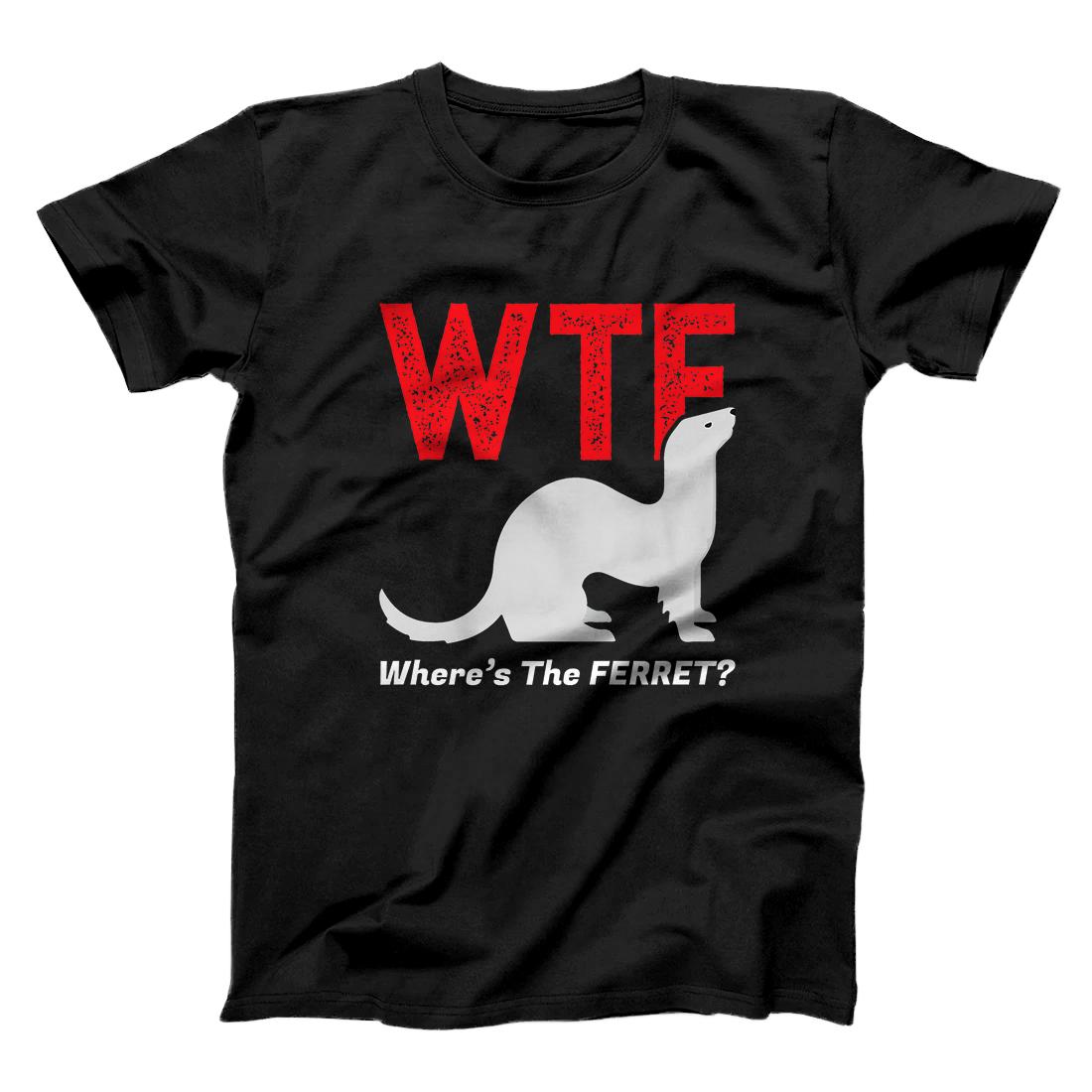 Personalized WTF Where's The Ferret? Funny Ferrets Animal Lovers Gift Premium T-Shirt