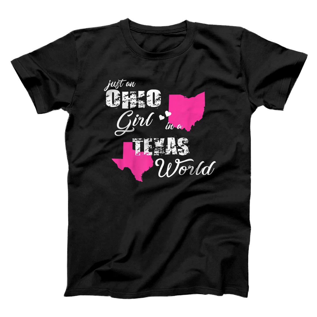 Personalized Funny Ohio Shirts Just an Ohio girl in a Texas T-Shirt