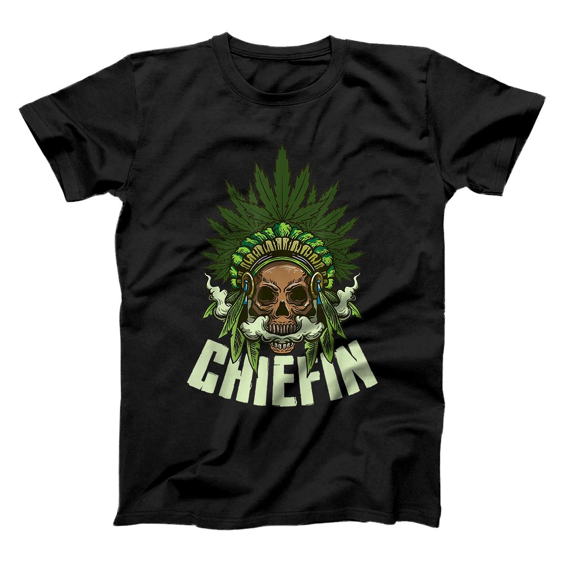 Personalized Chiefin Weed Indian Native American Weed Marijuana Stoner T-Shirt