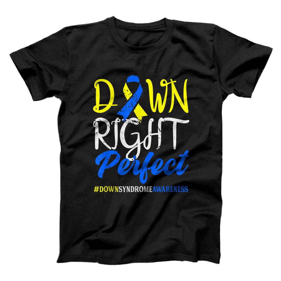 Personalized Down Right Perfect Down Syndrome Awareness T-Shirt
