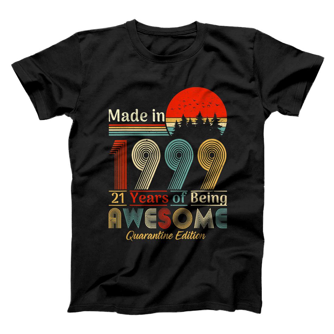 Personalized Made In 1999 21st Birthday Quarantine Gift 21 Years Old T-Shirt