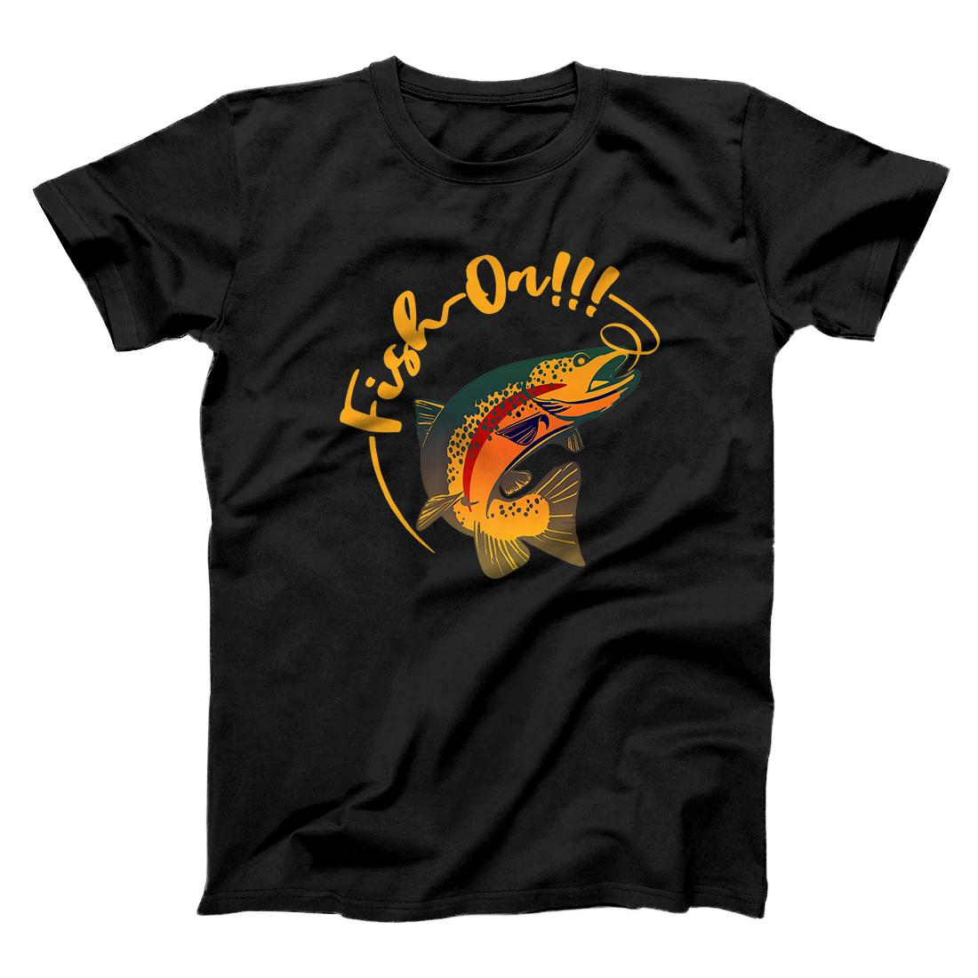 Personalized Fish On T-Shirt Rainbow Trout Fishing Premium T-Shirt
