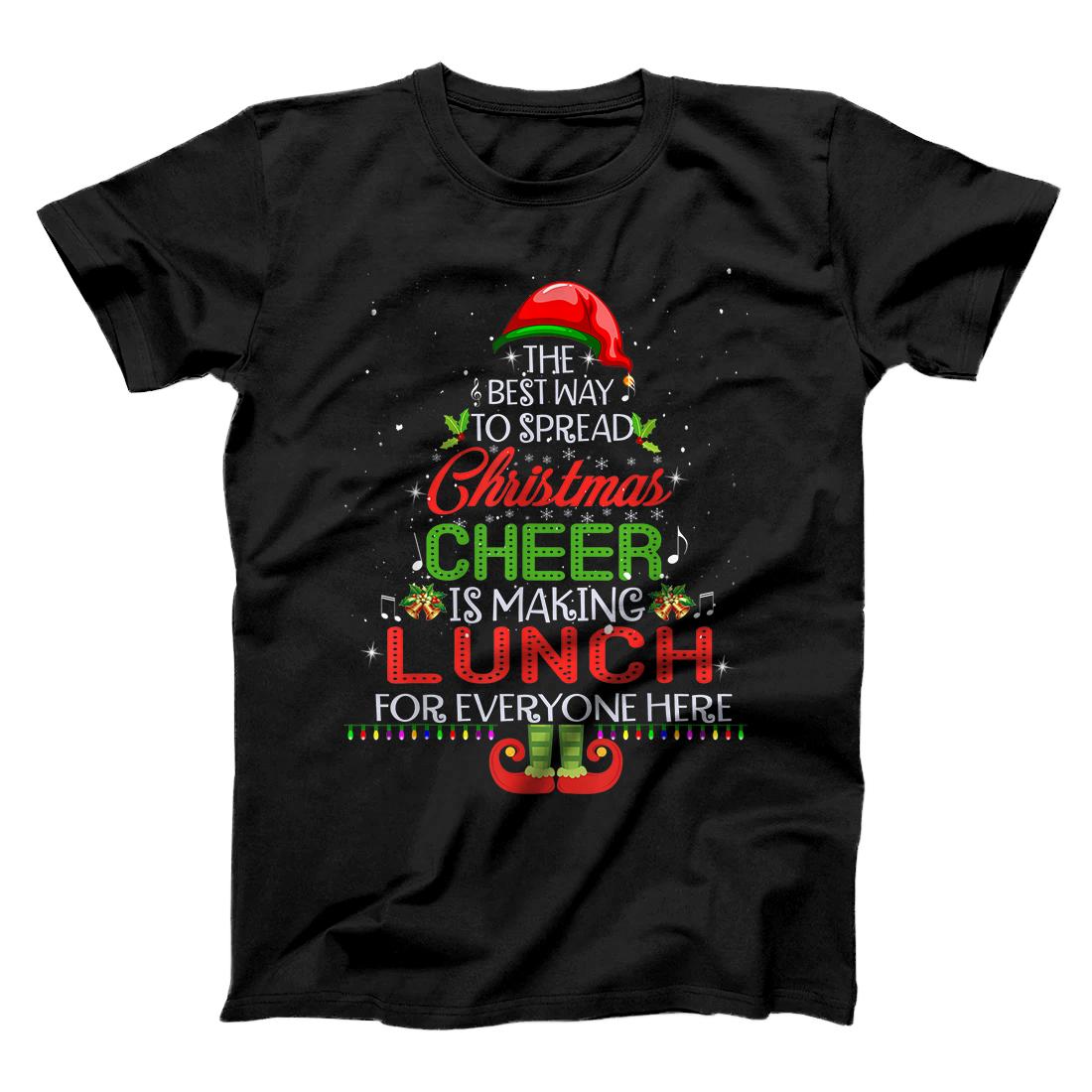 Personalized Lunch Lady Christmas Gift - Elf Christmas Cheer T-Shirt