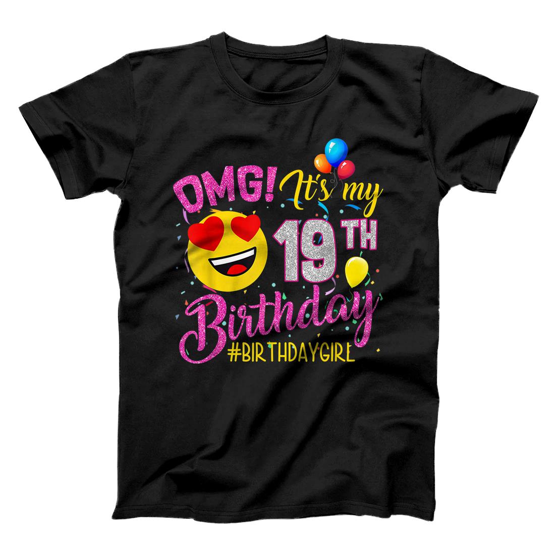 Personalized OMG It's My 19th Birthday Girl Shirts 19 Years old Birthday T-Shirt