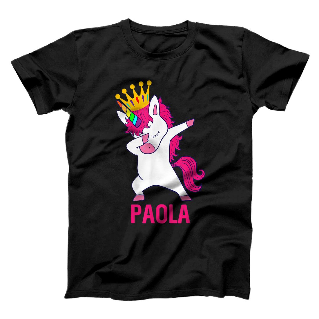 Personalized PAOLA Personalised Dabbing Unicorn Queen T-Shirt