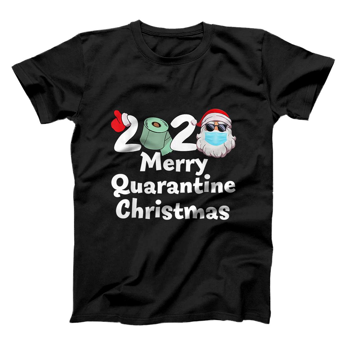 Personalized Santa Mask Funny Merry Quarantine Christmas 2020 T-Shirt