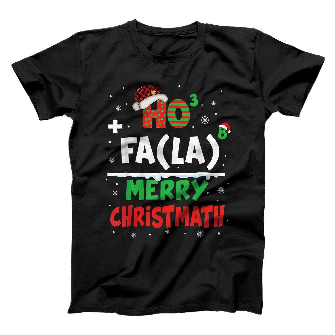 Personalized HO HO HO Fa La Merry Christmath Math Funny Teacher Christmas T-Shirt