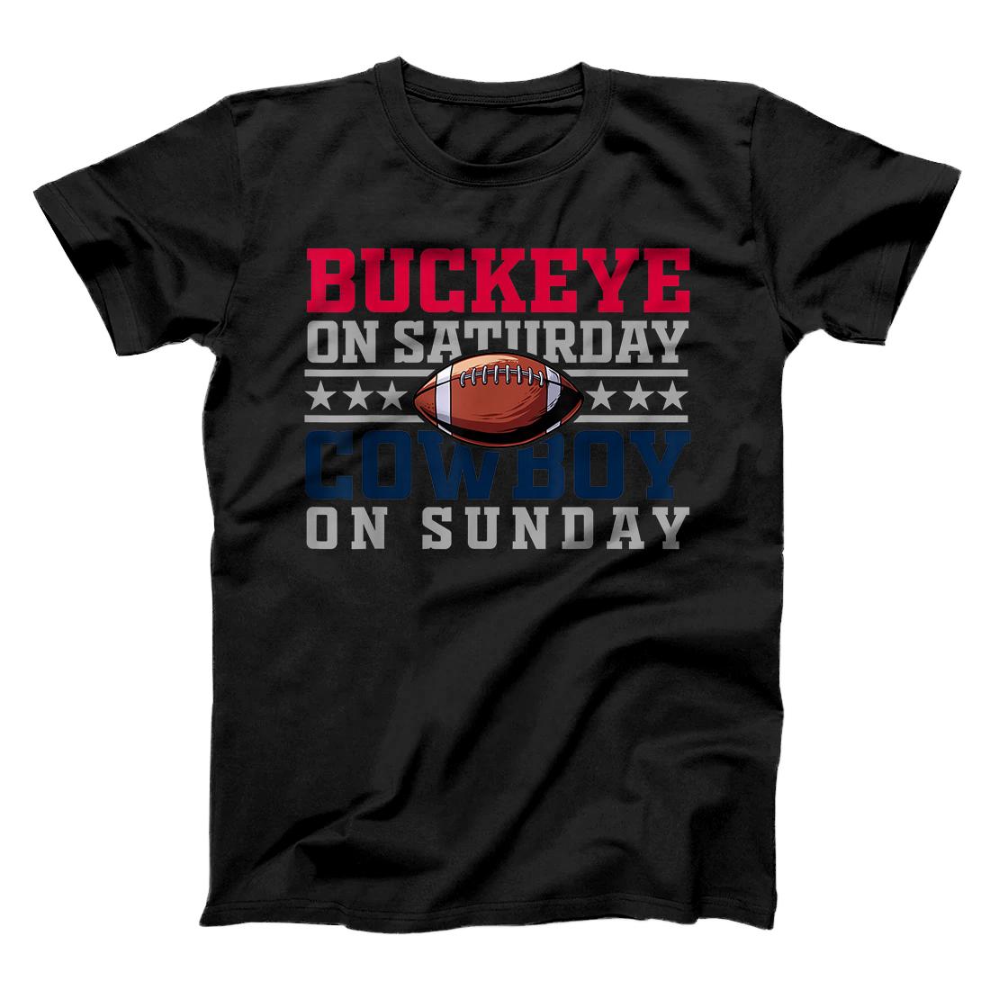 Personalized Dallas Ohio funny gift buckeye on saturday cowboy on sunday T-Shirt