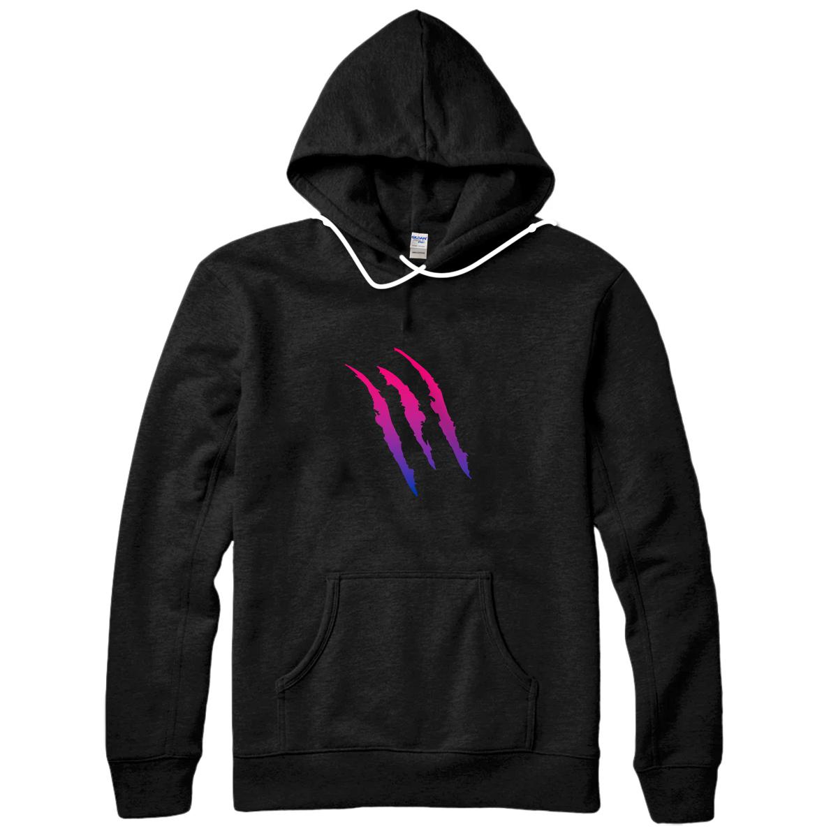 Personalized Bisexual Pride Flag Ripped Funny Bi Equality Awareness Gift Pullover Hoodie