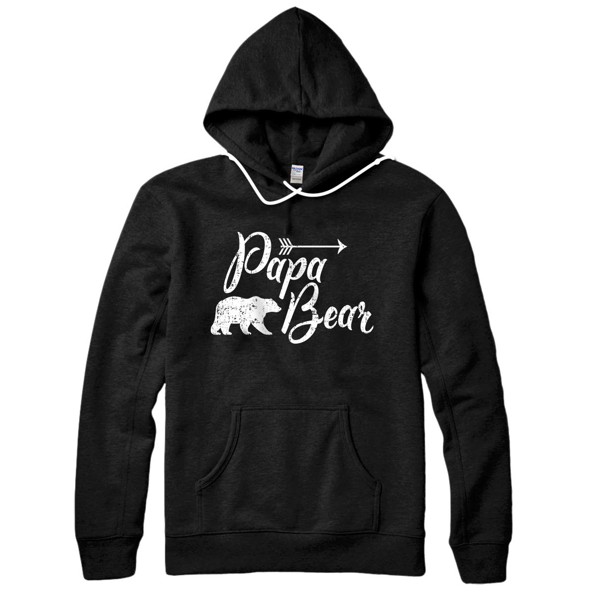 Personalized Papa Bear Father's Day Pullover Hoodie