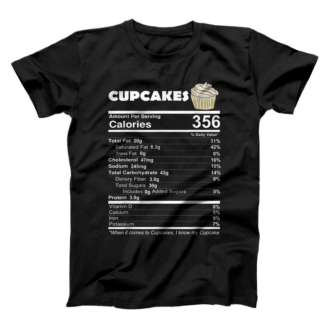 Personalized Cupcakes Nutritional Facts Funny Thanksgiving Food Gift T-Shirt