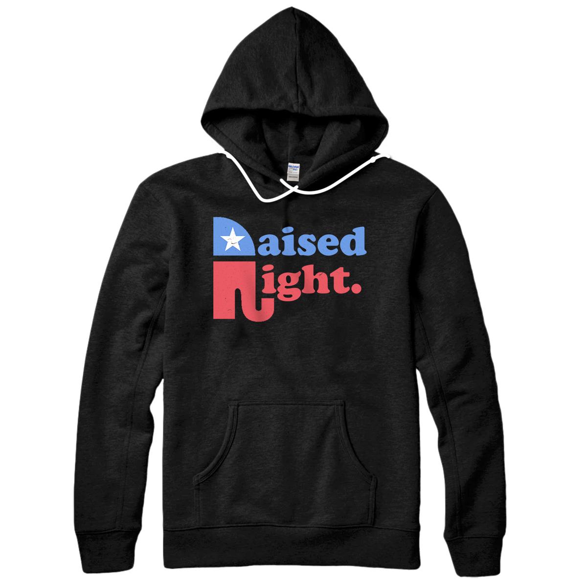 Personalized Raised Right Republican Elephant Retro Style Distressed Gift Pullover Hoodie