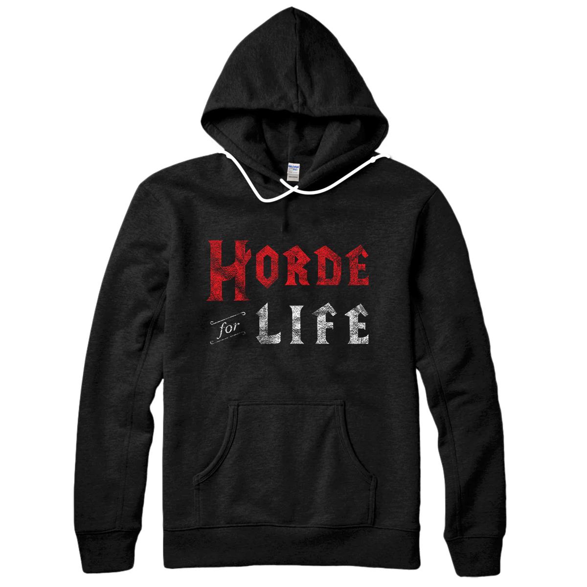 Personalized Horde for Life WoW Pullover Hoodie