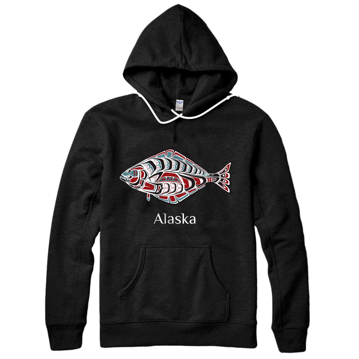 Personalized Native Indian American Alaska Halibut Northwest Gift Pullover Hoodie