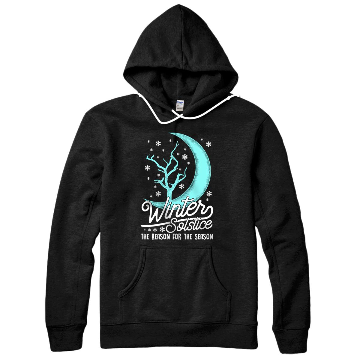 Personalized Winter Solstice Solar Event Half Way Thru Winter Snow & Moon Pullover Hoodie