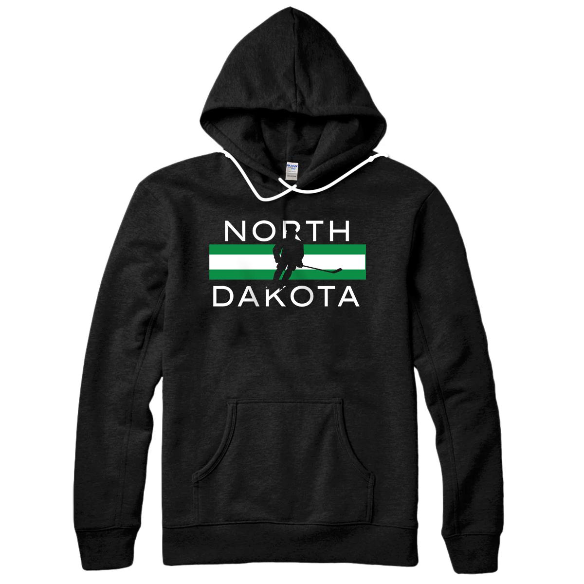 Personalized North Dakota Ice Hockey Player Forward Coach Team State Gift Pullover Hoodie