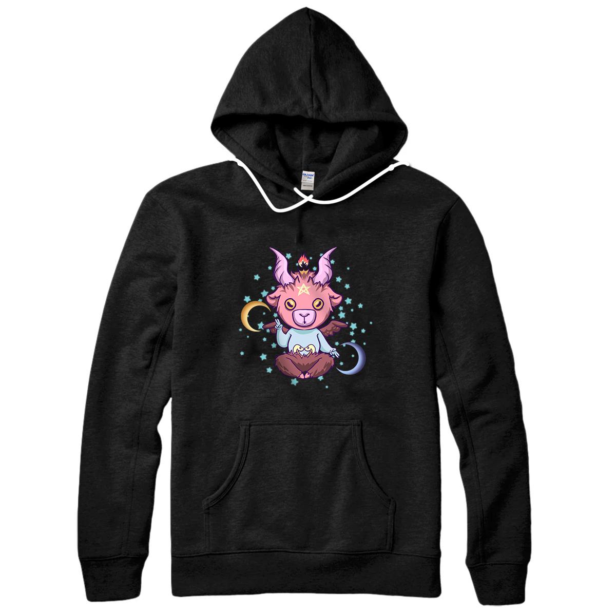 Personalized Baby Baphomet Kawaii Pastel Goth Nu Goth Gift Pullover Hoodie
