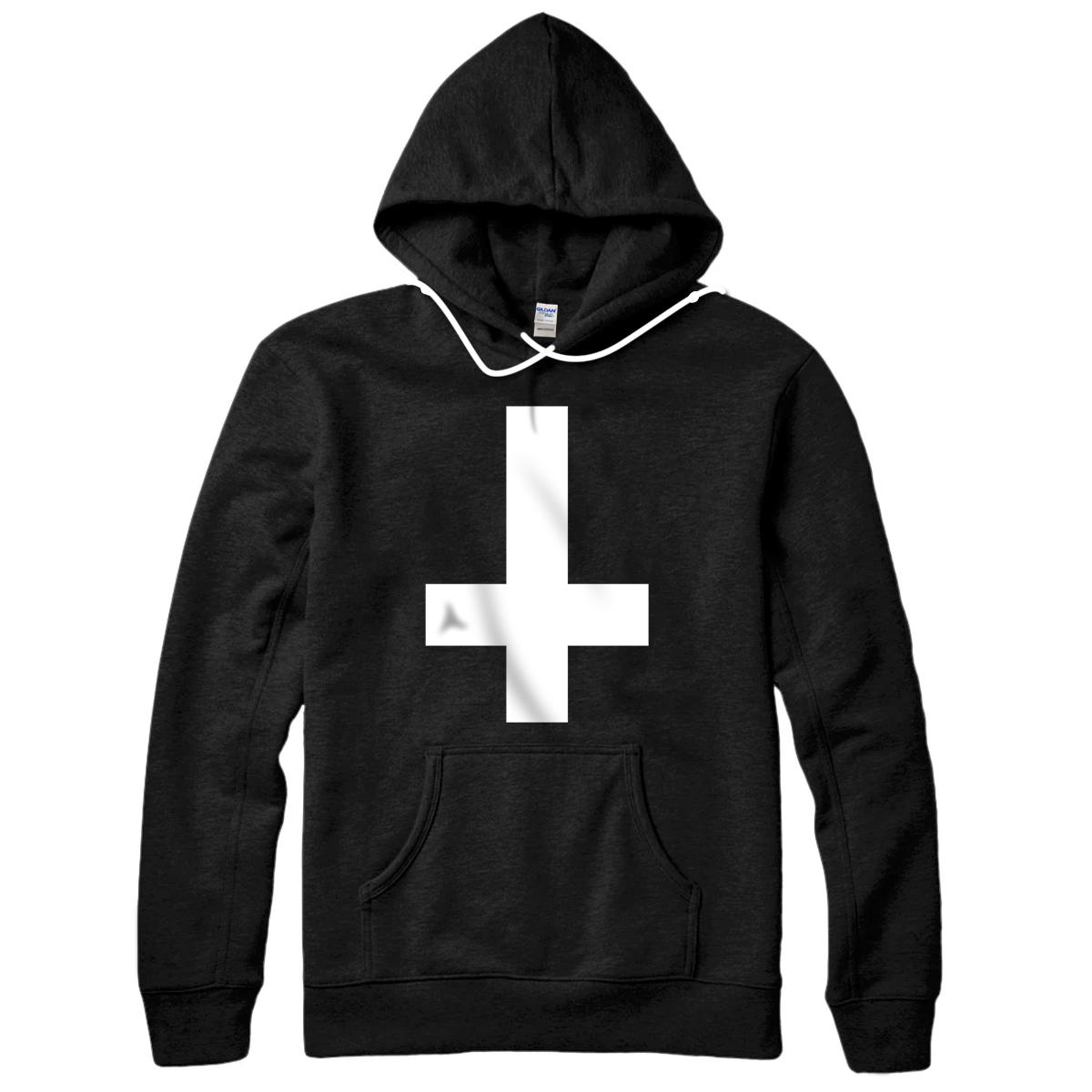 Personalized Inverted Cross - Antichrist Upside Down Cross Pullover Hoodie
