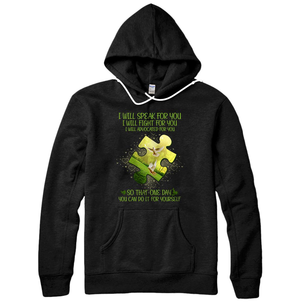 Personalized I Will Speak Fight Advocate For You Accessories And Presents Pullover Hoodie