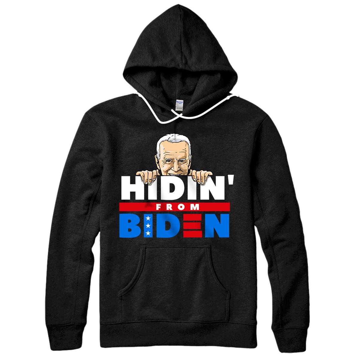 Personalized Hiding from Biden for President 2020 Funny Political Gift Pullover Hoodie