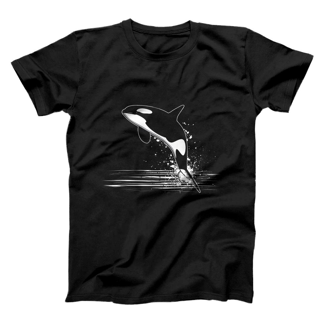 Orca whale jumps, killer whale, diving water sport gift, T-Shirt