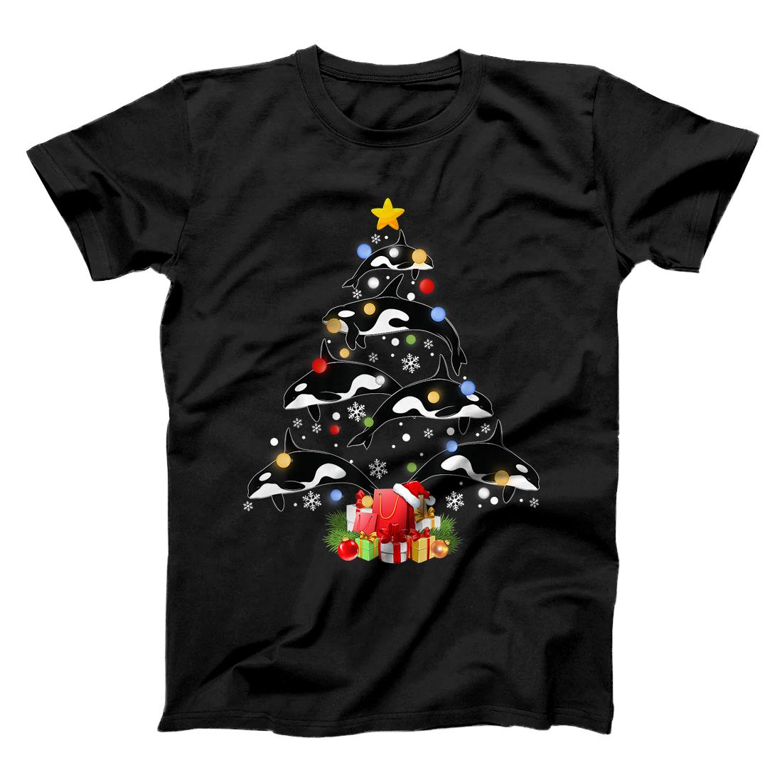 Funny Orca Killer Whale Christmas Tree Animal Lovers Gift T-Shirt