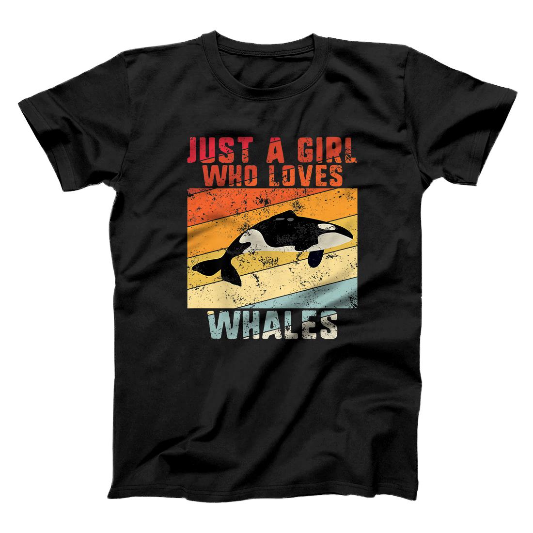 Just A Girl Who Loves Whales Ocean Killer Whale Gift Orca Premium T-Shirt