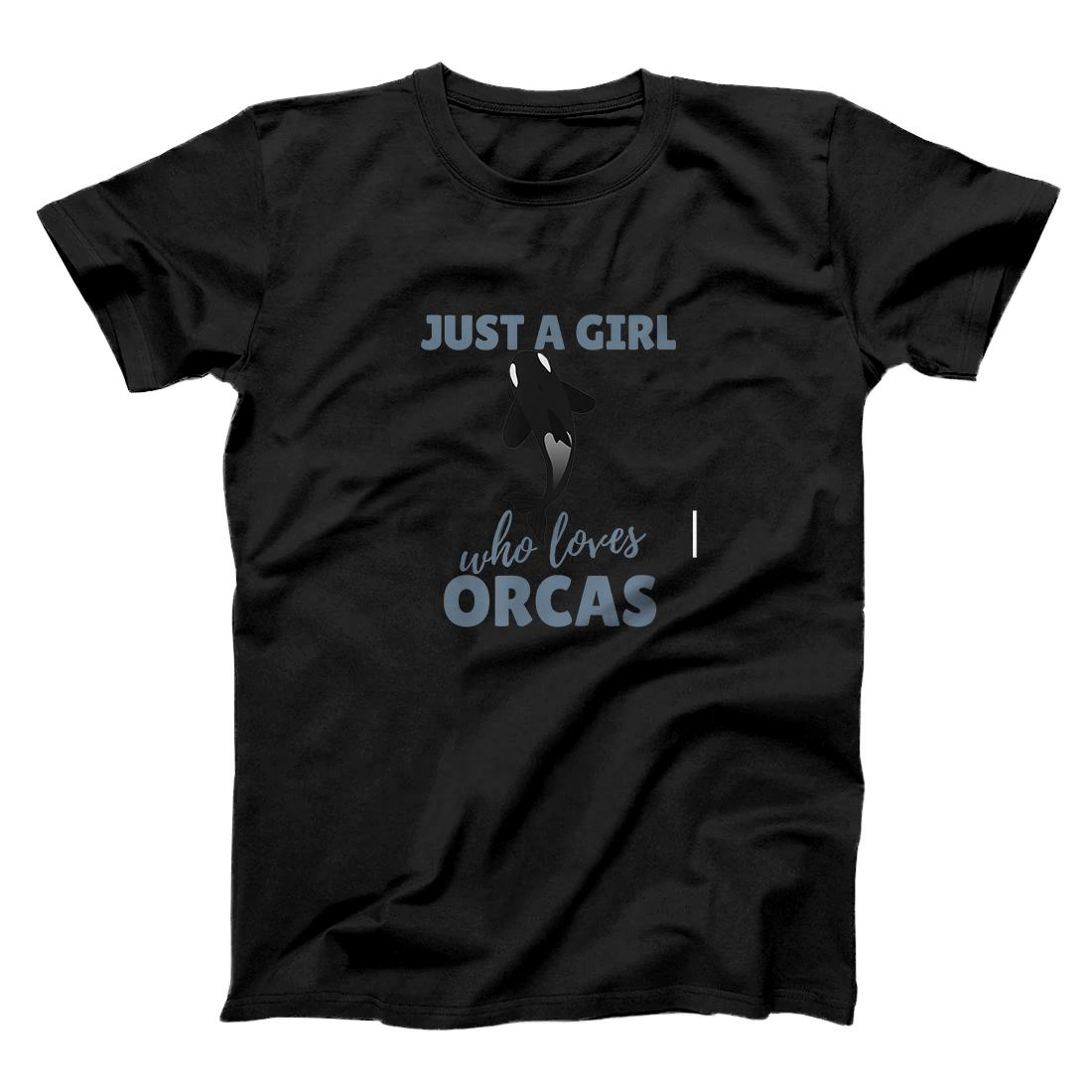 Just A Girl Who Loves Orcas Funny Lover Girl Cute Gift T-Shirt