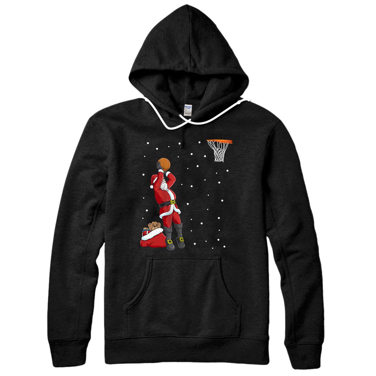 Funny Santa Claus Basketball Christmas Jumper Gift Pullover Hoodie