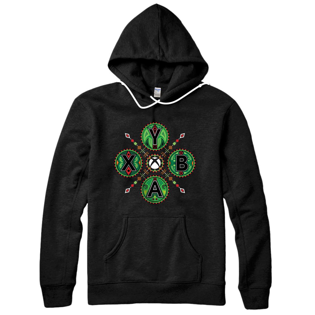 Xbox Tribal Print Buttons Pullover Hoodie