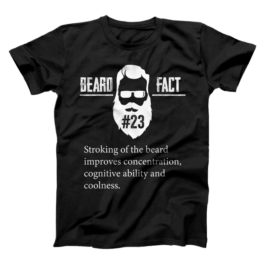 Mens Funny Beard Fact #23 Men Growing Beard Gift for Beard Lovers T-Shirt