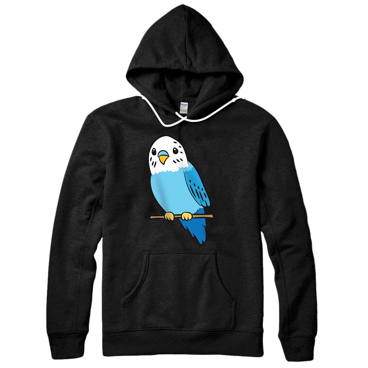 Budgie Bird Parakeet Cute Parakeet Blue Pullover Hoodie