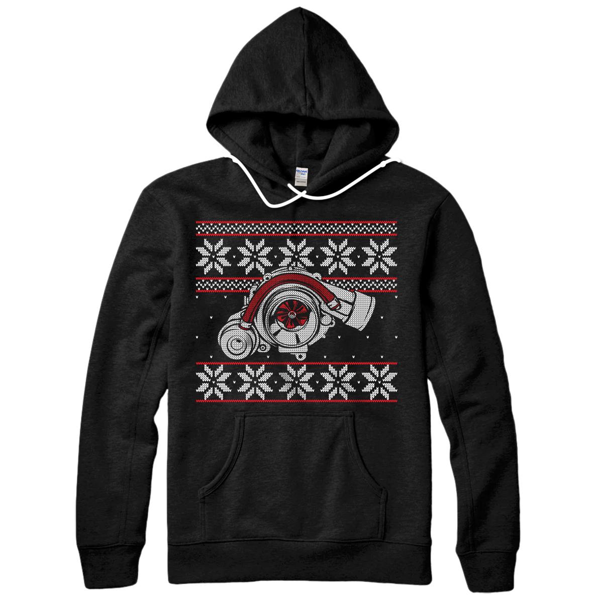 Auto Mechanic Car Diesel Turbo Ugly Christmas Sweater Style Pullover Hoodie