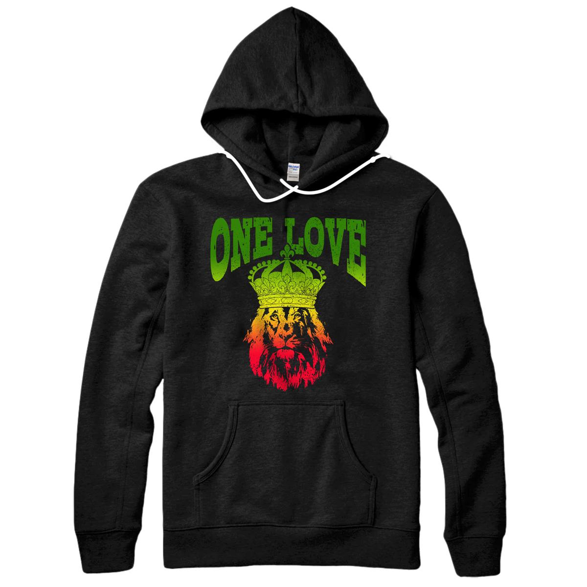 Reggae Music Lion Of Judah Rastafari Rasta Ethiopian Gift Pullover Hoodie