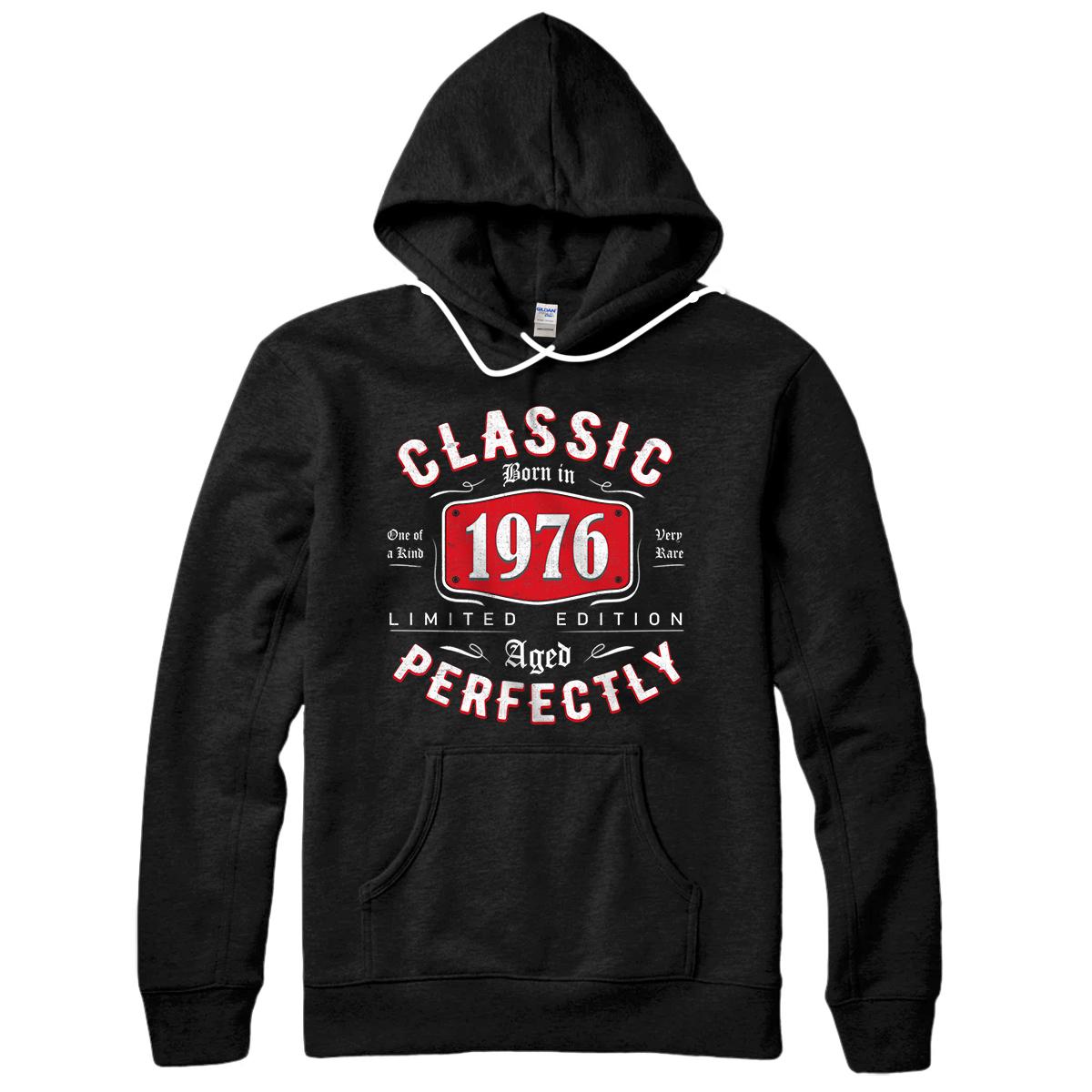 Classic 1976 Birthday Gift Vintage 44th Birthday Pullover Hoodie