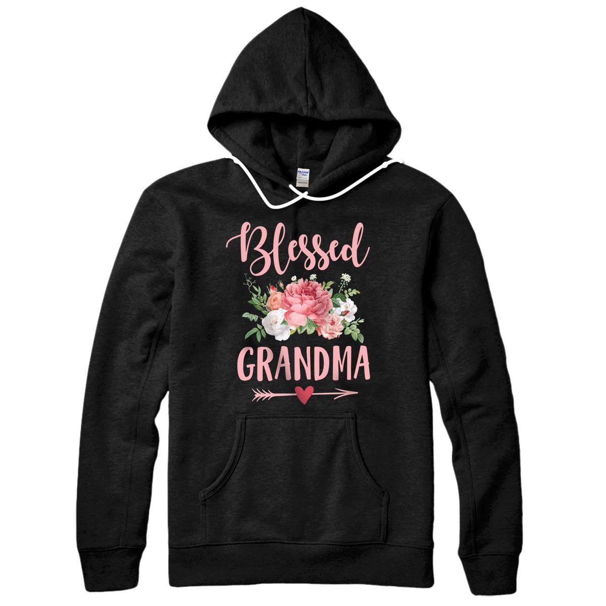 Blessed Grandma Cute Floral Mother's Day Pullover Hoodie