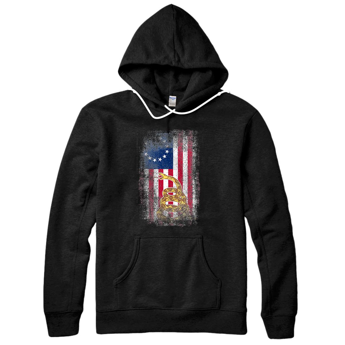 Personalized Don't Tread Patriot On Me Gadsden Snake Flag Gift Pullover Hoodie