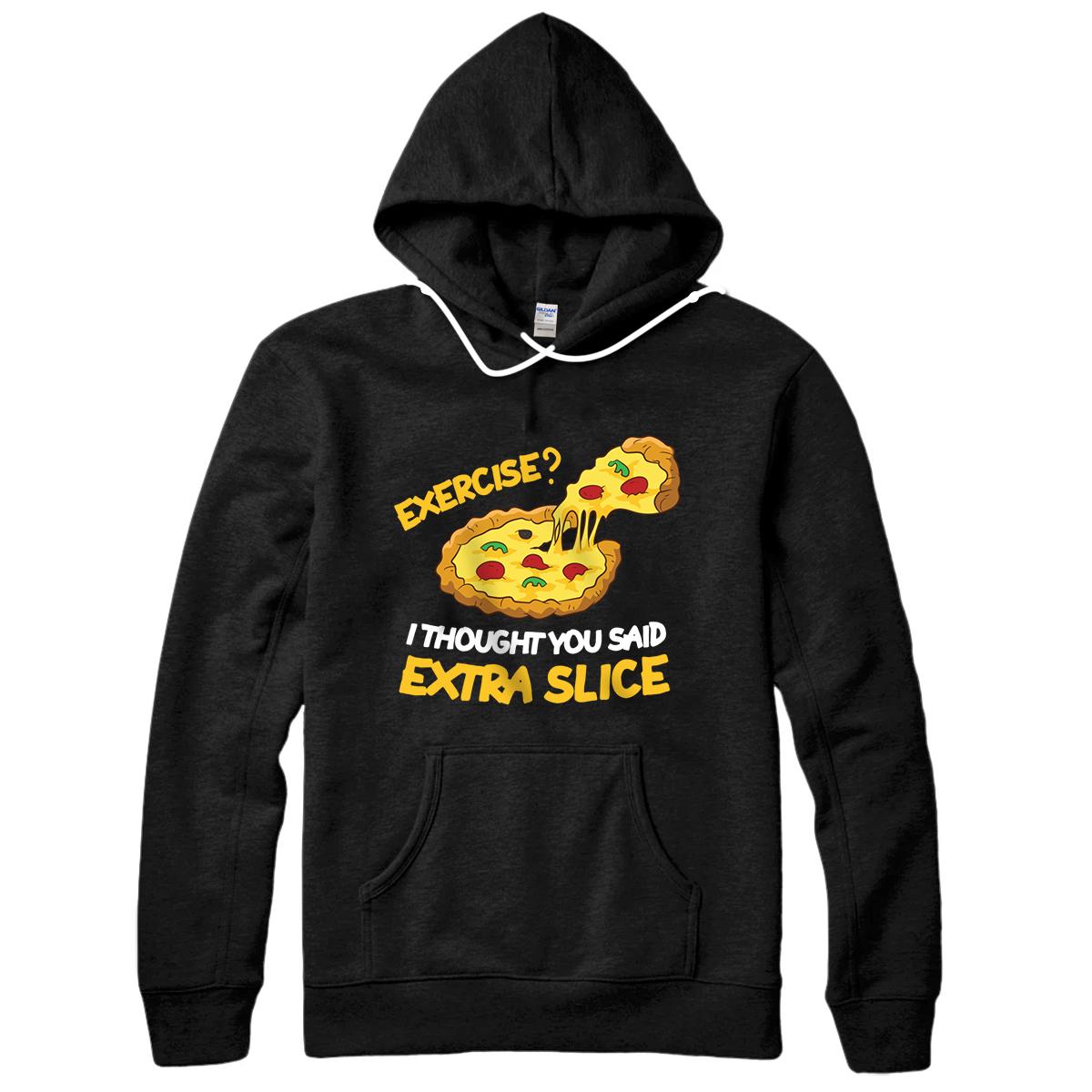 Personalized Pizza Workout Homework Funny Pizza Kids School Exercise Pullover Hoodie